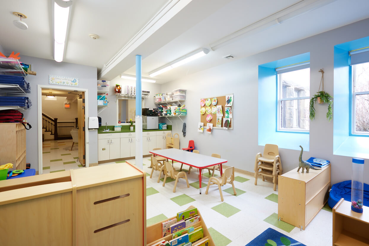 Class room of Pine Village Preschool JP Revere, Massachusetts Child Care Center