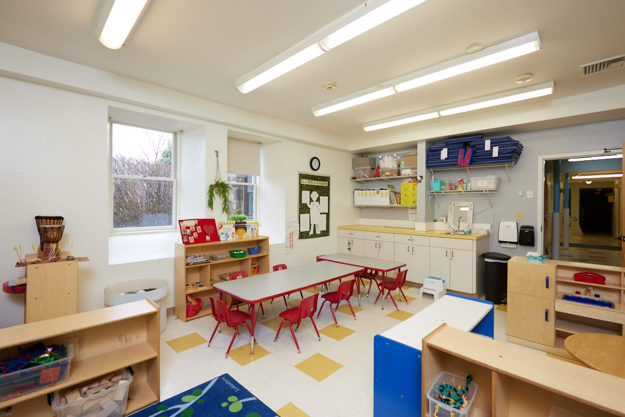 Class room of Pine Village Preschool JP Revere, Massachusetts Child Care Center
