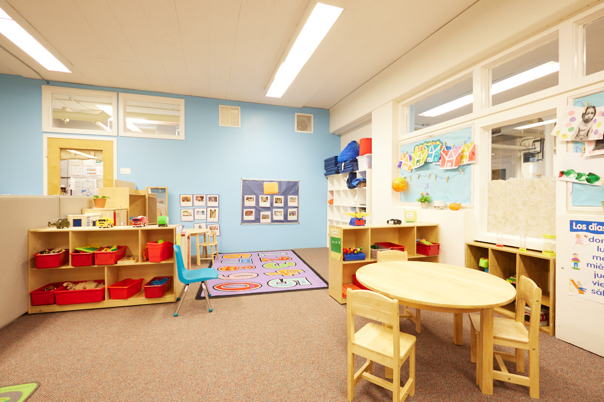 Class room of Pine Village Preschool Newton Highlands, Massachusetts – Child Care Center