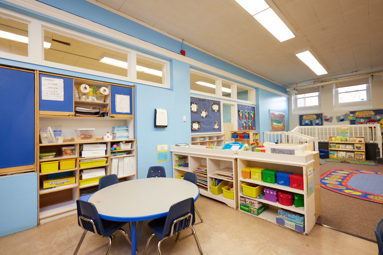 Class room of Pine Village Preschool Newton Highlands, Massachusetts – Child Care Center